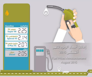 Fuel price August 2015